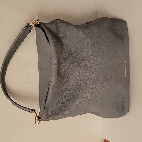 Burberry Bags Burberry Pebbled Leather Hobo Shoulder Bag Poshmark